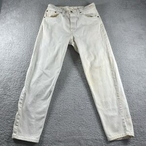 Vintage‎ 90s Levi Jeans Mens 33x30 (Fits 30x28) 550 Relaxed Fit White Distress